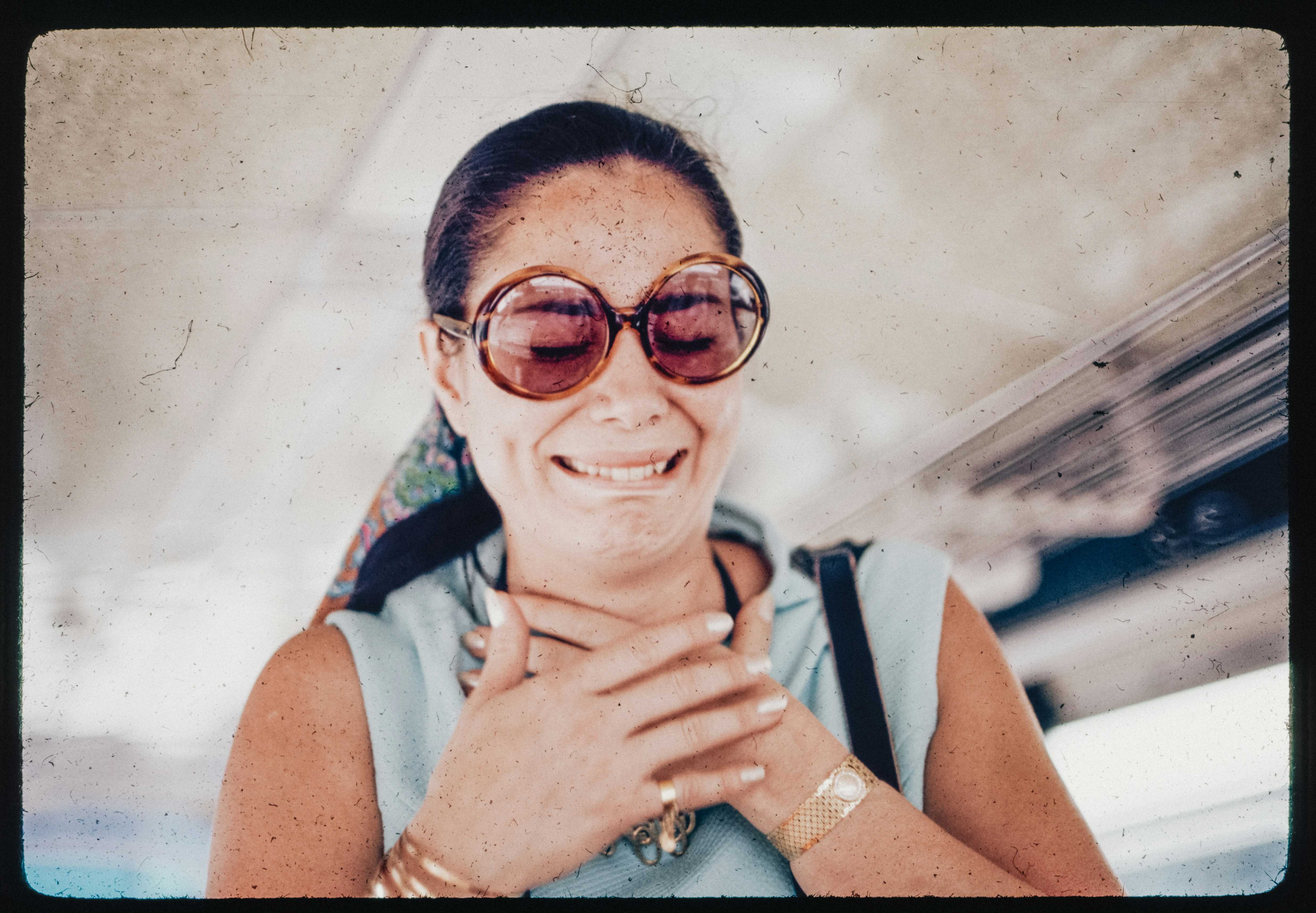 A woman crying
